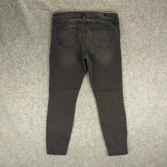 Kut from the Kloth Jeans Womens 12 Black Stretch Skinny Denim KP6014MA1 Mid Rise - Picture 2 of 13